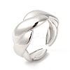 Non-Tarnish 304 Stainless Steel Twist Rope Shape Open Cuff Ring for Women LS-RJEW-E063-06P-1