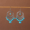 Bohemian tassel turquoise earrings LS-JU8957-33-1