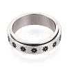 201 Stainless Steel Rotating Fidget Band Ring MATO-PW0001-059D-04-2