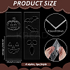4Pcs Halloween Theme Acrylic Quilting Templates DIY-BC0015-86B-2
