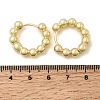 Brass Ball Beaded Hoop Earrings for Women EJEW-B013-05-4