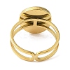 Ion Plating(IP) 304 Stainless Steel Open Cuff Ring for Women RJEW-F166-07G-01-3