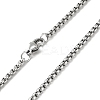 Stainless Steel Virgin Mary Pendant Necklace with Box Chains for Women NJEW-E066-01P-4