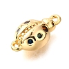 Brass Micro Pave Colorful Cubic Zirconia Links KK-D356-18G-2