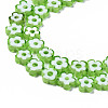 Handmade Millefiori Glass Bead Strands LAMP-J035-8mm-24-3