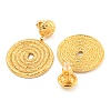 304 Stainless Steel with Textured Stud Earrings for Women EJEW-Z053-05G-02-2