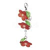 Transparent Acrylic Flower Pendant Decorations HJEW-JM01778-4