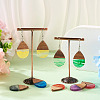 16Pcs 8 Colors Transparent Resin & Walnut Wood Pendants RESI-TA0002-66-8