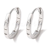 925 Sterling Silver Micro Pave Clear Cubic Zirconia Hoop Earrings EJEW-K317-04P-4