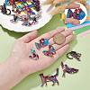 18Pcs 9 Styles Printed Alloy Pendants ENAM-CJ0005-30-4