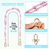 Round ABS Plastic Imitation Pearl Bead Bag Extender Chains HJEW-TAC0085-4