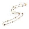 PVD Vacuum Plating 304 Stainless Steel Cable Chain Necklaces NJEW-L159-08C-G-2