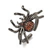 Rack Plating Brass Micro Pave Cubic Zirconia Spider Open Cuff Rings for Women RJEW-I104-24B-1