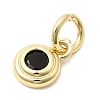 Brass Cubic Zirconia Charms KK-G554-02B-05-2