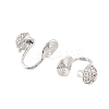 Brass Clip-on Earring Findings LS-KK-K371-27B-P-3