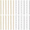 120Pcs 4 Style 304 Stainless Steel Curb Chains Extender STAS-UN0038-16-1