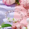 Flower Glass & Acrylic Braided Bead Adjustable Bracelets for Women BJEW-JB10445-2