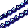 Handmade Evil Eye Lampwork Beads Strands LAMP-N029-008A-1