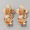 Alloy Flower Dangle Stud Earrings EJEW-WH0015-51KCG-1
