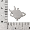 Tarnish Resistant 304 Stainless Steel Hollow Connector Charms STAS-Z069-04P-3