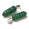 Synthetic Malachite Pendants G-Z067-07P-02-3