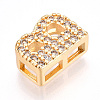 Brass Micro Pave Cubic Zirconia Charms KK-N254-217G-B-2