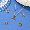 SHEGRACE Brass Cubic Zirconia Charms XGRQ3P967-614G-5