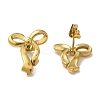 Ion Plating(IP) 304 Stainless Steel Bowknot Stud Earrings for Women EJEW-Z066-13G-2
