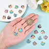 50pcs 5 Style Zinc Alloy Enamel Pendants PALLOY-CJ0001-146-4