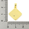 Brass Micro Pave Clear Cubic Zirconia Pendants KK-P263-04A-G-3