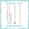 Glass & Alloy Pendant Decoration HJEW-OC00290-2