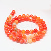 Natural Striped Agate/Banded Agate Bead Strands X-G-K155-A-6mm-05-2