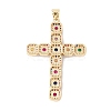 Rack Plating Brass Micro Pave Colorful Cubic Zirconia Pendants ZIRC-C040-27G-2