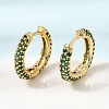 Brass Micro Pave Cubic Zirconia Hoop Earrings KK-CBA8324-24G-01-3