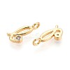 Brass Micro Pave Cubic Zirconia Charms KK-N263-97G-L-2