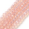 Baking Paint Transparent Glass Beads Strands DGLA-A034-J6MM-D04-1