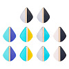 10Pcs 5 Colors Transparent & Opaque Resin & Wood Pendants RESI-TA0004-64-2