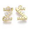 Brass Micro Pave Cubic Zirconia Charms KK-T060-05-Z-G-NF-2