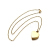304 Stainless Steel Heart Cinerary Casket Pendant Necklaces NJEW-V002-02G-4
