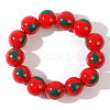 Halloween Creative Wood Printed Stretch Round Beaded Bracelets YX3939-2-1
