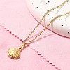 Summer Beach 304 Stainless Steel Pendant Rope Chain Necklaces for Women STAS-Z108-01G-02-1