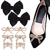 8Pcs 4 Styles Detachable Alloy Rhinestone Shoe Buckle Clips FIND-HY0003-90G-1