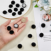 SUPERFINDINGS 20Pcs Velvet with Aluminum Shank Buttons BUTT-FH0001-009A-3