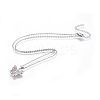304 Stainless Steel Pendant Necklaces NJEW-E141-08P-1