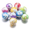 10Pcs Opaque Plating Colours Love Acrylic Beads OACR-S146-03-1