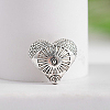 Tibetan Style Carved Heart Zinc Alloy Beads LS-X-TIBEB-M028-01AS-1