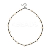 Ocean Faceted Round Natural Gold Pyrite & Synthetic Turquoise Starfish Beaded Necklaces NJEW-JN06308-2