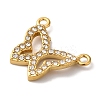 PVD Vacuum Plating 304 Stainless Steel Rhinestone Pendants STAS-L081-002G-01-2
