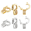 6Pcs 2 Colors Brass Micro Pave Clear Cubic Zirconia Twister Clasps KK-OC0001-47-1