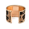 Alloy PU Open Cuff Bangles Bangles BJEW-U014-01G-03-3